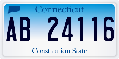 CT license plate AB24116