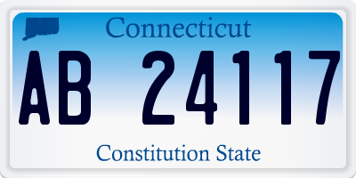 CT license plate AB24117