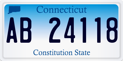 CT license plate AB24118