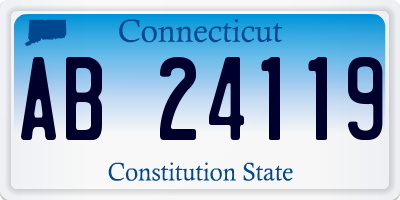 CT license plate AB24119