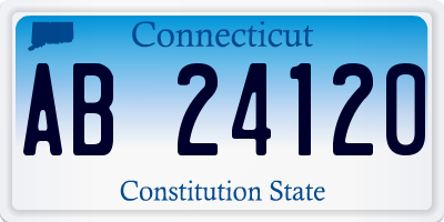 CT license plate AB24120