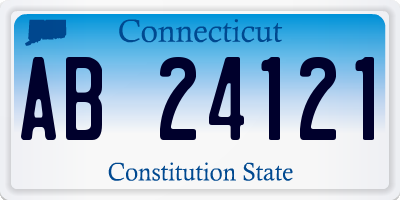 CT license plate AB24121