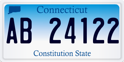 CT license plate AB24122