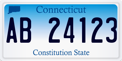 CT license plate AB24123