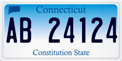 CT license plate AB24124