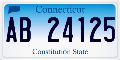 CT license plate AB24125