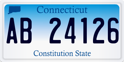 CT license plate AB24126