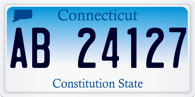 CT license plate AB24127