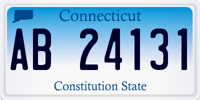 CT license plate AB24131