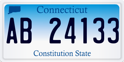 CT license plate AB24133