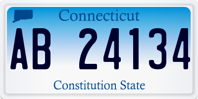 CT license plate AB24134