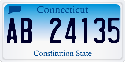 CT license plate AB24135