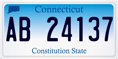 CT license plate AB24137