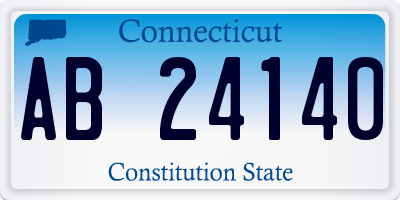 CT license plate AB24140