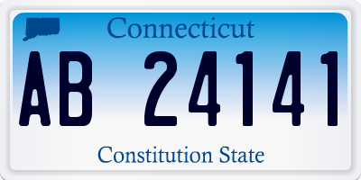 CT license plate AB24141