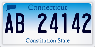 CT license plate AB24142