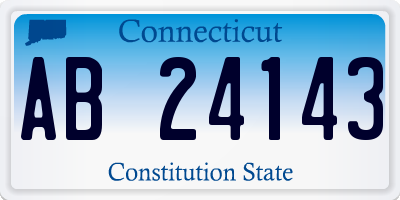 CT license plate AB24143