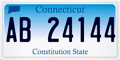 CT license plate AB24144