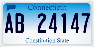 CT license plate AB24147