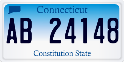 CT license plate AB24148