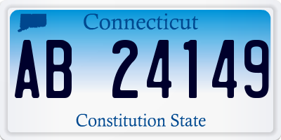 CT license plate AB24149