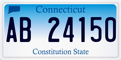 CT license plate AB24150