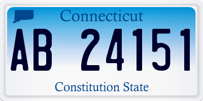 CT license plate AB24151