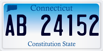 CT license plate AB24152