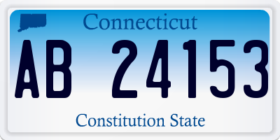 CT license plate AB24153