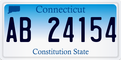 CT license plate AB24154