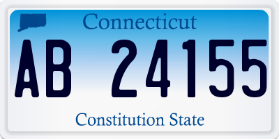 CT license plate AB24155