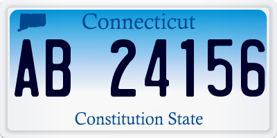 CT license plate AB24156