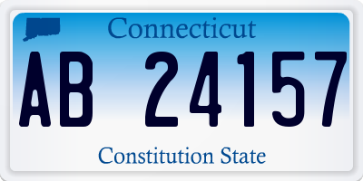 CT license plate AB24157