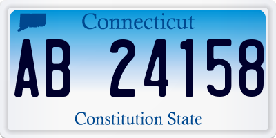 CT license plate AB24158