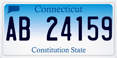 CT license plate AB24159