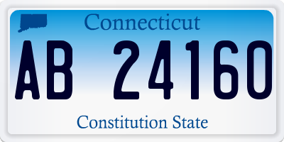 CT license plate AB24160