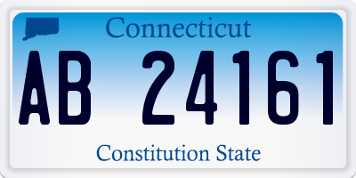 CT license plate AB24161