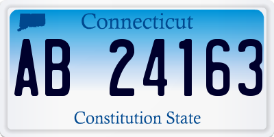 CT license plate AB24163