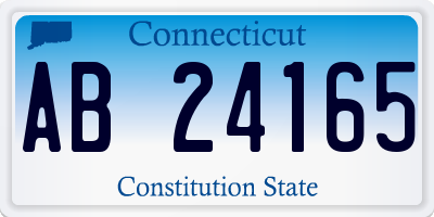 CT license plate AB24165