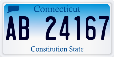 CT license plate AB24167