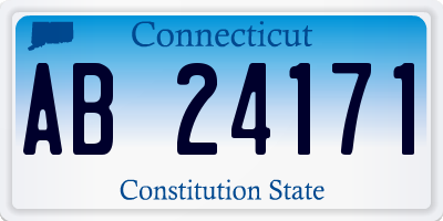 CT license plate AB24171