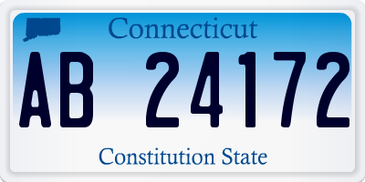 CT license plate AB24172