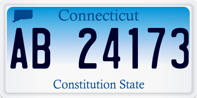 CT license plate AB24173