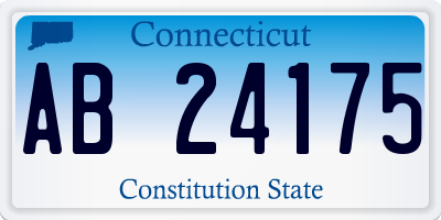 CT license plate AB24175