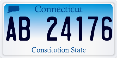 CT license plate AB24176