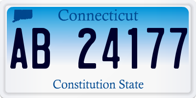 CT license plate AB24177