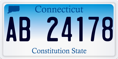 CT license plate AB24178