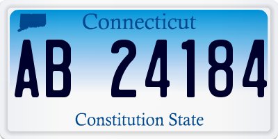 CT license plate AB24184