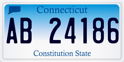 CT license plate AB24186