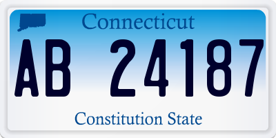 CT license plate AB24187